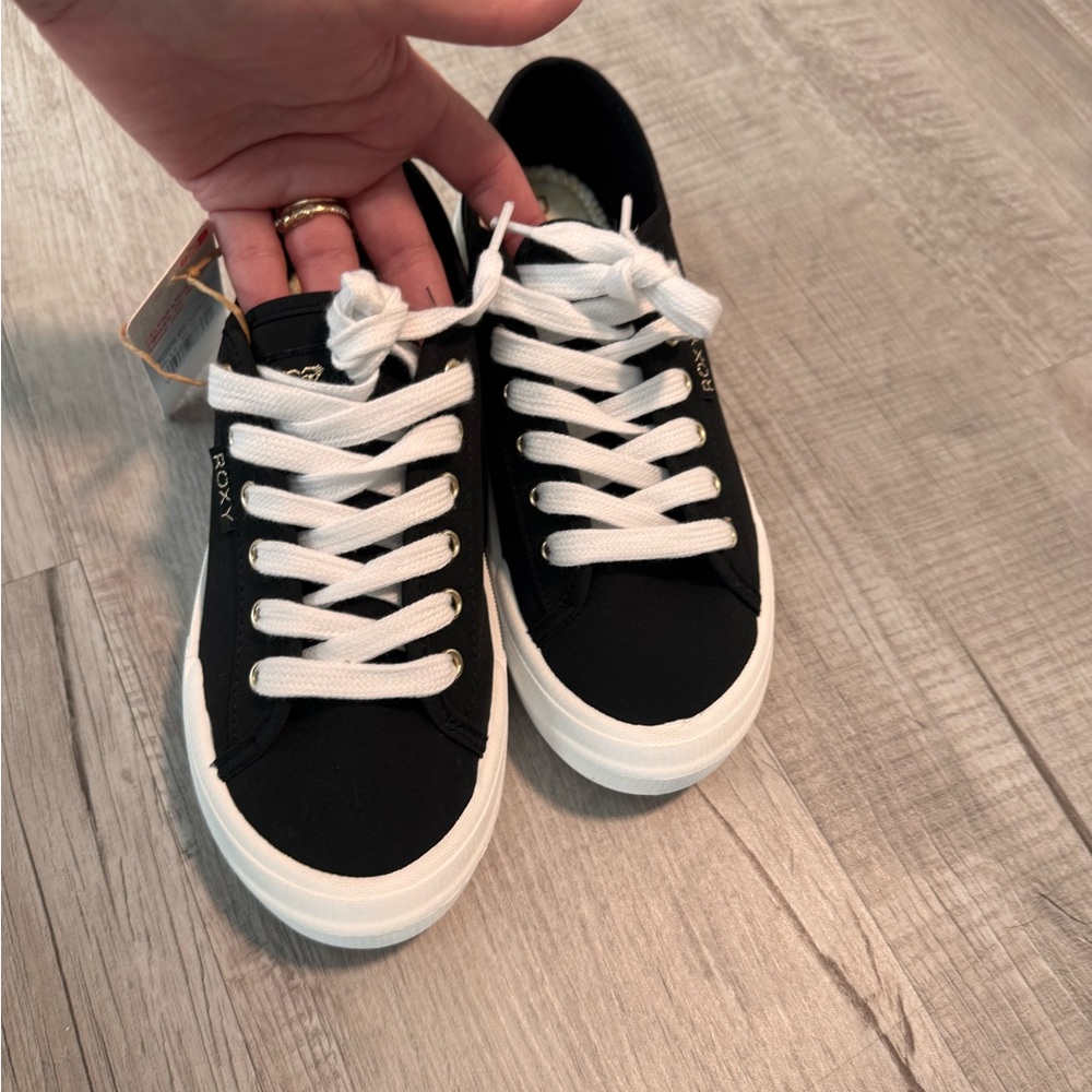 Roxy Black and White Sneakers